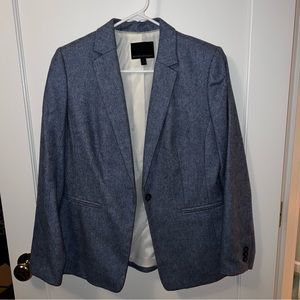 Banana Republic Blue Herringbone Blazer